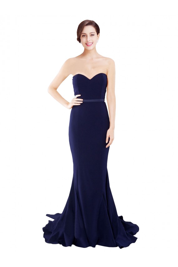 Sleeveless Sweetheart Low Back Stretch Crepe Mermaid Semi Formal Evening Dress / Prom Dress / Bridesmaid Dress Newcastle