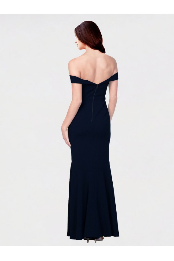 Sleeveless Off the Shoulder Low Back Stretch Crepe Mermaid Formal Dress / Bridesmaid Dress Newcastle