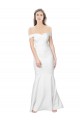 Sleeveless Off the Shoulder Low Back Stretch Crepe Mermaid Formal Dress / Bridesmaid Dress Newcastle