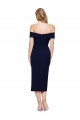 Sleeveless Dark Navy Off the Shoulder Stretch Crepe Mermaid Prom Dresses Newcastle