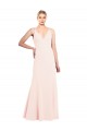 Sleeveless Pink V-Neck V-Back Stretch Crepe A-Line Formal Evening Gown / Prom Dress / Bridesmaid Dress Newcastle