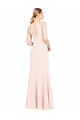 Sleeveless Pink V-Neck V-Back Stretch Crepe A-Line Formal Evening Gown / Prom Dress / Bridesmaid Dress Newcastle