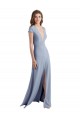 Cap Sleeves V-Neck Stretch Crepe Sheath Prom Dress / Bridesmaid Dress Newcastle