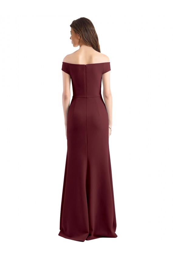 Sleeveless Off the Shoulder Stretch Crepe Sheath Prom Dress / Bridesmaid Dress Newcastle