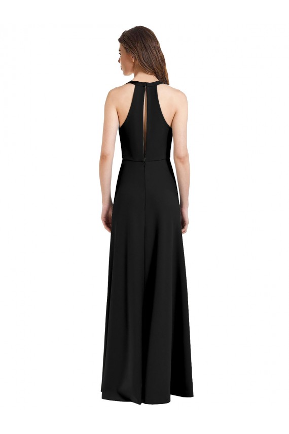 Sleeveless Halter Neck Stretch Crepe Sheath Formal Evening Gown / Prom Dress / Bridesmaid Dress Newcastle