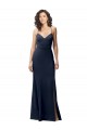 Sleeveless Spaghetti Straps Criss Cross Back Stretch Crepe Sheath Formal Evening Gown / Prom Dress / Bridesmaid Dress Newcastle