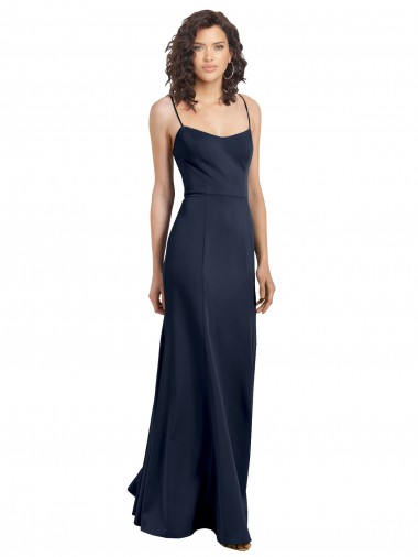 Sleeveless High Neck Low Back Stretch Crepe Sheath Formal Dress / Bridesmaid Dress Newcastle