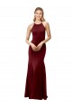 Sleeveless Halter Neck Criss Cross Back Stretch Crepe Mermaid Formal Evening Gown / Prom Dress / Bridesmaid Dress Newcastle