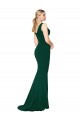 Sleeveless Midnight Green V-Neck Stretch Crepe Mermaid Formal Evening Gown / Prom Dress / Bridesmaid Dress Newcastle