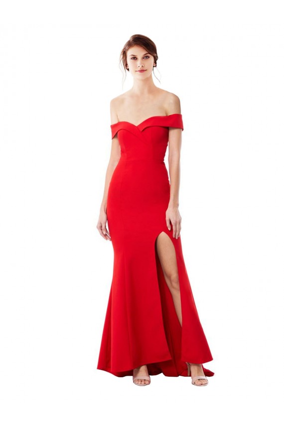 Sleeveless Off the Shoulder Stretch Crepe Mermaid Formal Evening Dress / Prom Dress / Bridesmaid Dress Newcastle
