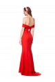 Sleeveless Red Off the Shoulder Stretch Crepe Mermaid Bridesmaid Dress / Formal Dress Newcastle