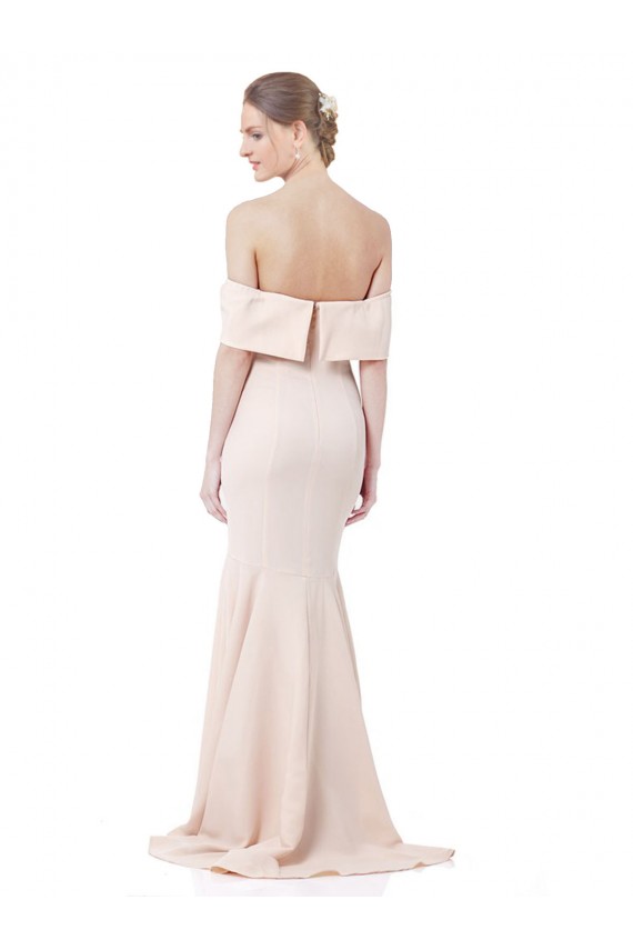 Sleeveless Nude Off the Shoulder Stretch Crepe Mermaid Formal Evening Gown / Prom Dress / Bridesmaid Dress Newcastle