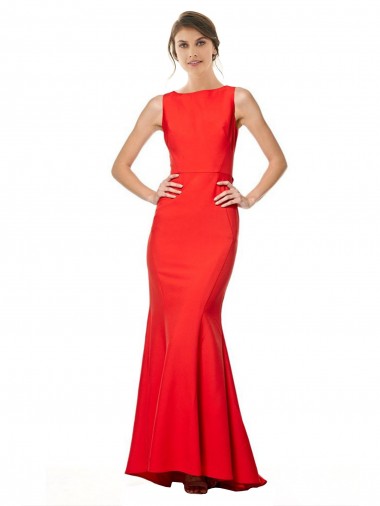 Sleeveless Halter Neck Open Back Stretch Crepe Mermaid Bridesmaid Dress / Evening Gowns Newcastle