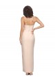 Sleeveless Nude Strapless Low Back Stretch Crepe Sheath Semi Formal Evening Dress / Prom Dress / Bridesmaid Dress Newcastle