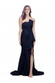 Sleeveless Dark Navy Strapless Low Back Stretch Crepe Sheath Semi Formal Evening Dress / Prom Dress / Bridesmaid Dress Newcastle