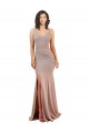 Sleeveless V-Neck Low Back Stretch Crepe Mermaid Black Tie Evening Gown / Prom Dress / Bridesmaid Dress Newcastle