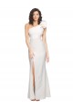 Sleeveless Ivory One Shoulder Stretch Crepe Sheath Formal Evening Dress / Bridesmaid Dress Newcastle