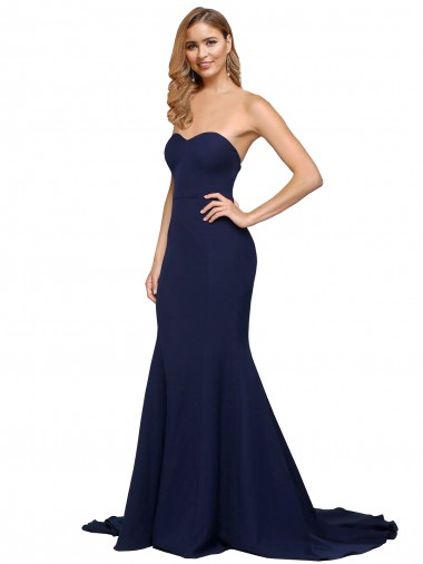 Sleeveless Sweetheart Low Back Stretch Crepe A-Line Formal Evening Gown / Prom Dress / Bridesmaid Dress Newcastle