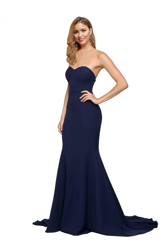 Sleeveless Sweetheart Low Back Stretch Crepe A-Line Formal Evening Gown / Prom Dress / Bridesmaid Dress Newcastle