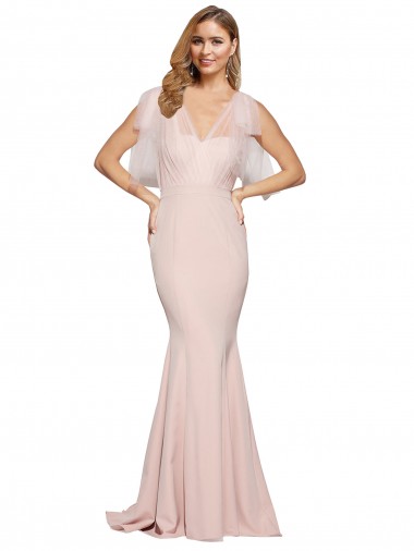 Sleeveless Sweetheart Low Back Stretch Crepe & Tulle Sheath Formal Dress / Bridesmaid Dress Newcastle