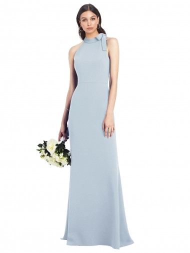 Sleeveless Bow Neck Open Back Stretch Crepe Trumpet Semi Formal Evening Dress / Prom Dress / Bridesmaid Dress Newcastle