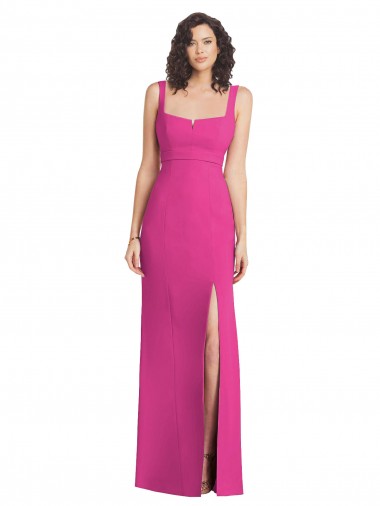 Sleeveless Square Neck Low Back Stretch Crepe Trumpet Semi Formal Evening Dress / Prom Dress / Bridesmaid Dress Newcastle