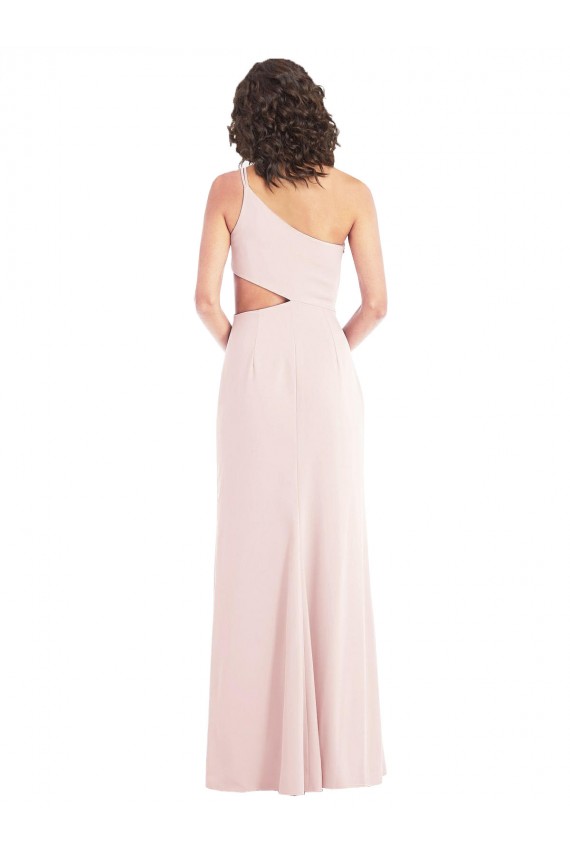 Sleeveless Pink One Shoulder Stretch Crepe Trumpet Formal Evening Gown / Prom Dress / Bridesmaid Dress Newcastle