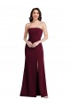 Sleeveless Burgundy Gold Strapless Stretch Crepe Trumpet Semi Formal Evening Dress / Prom Dress / Bridesmaid Dress Newcastle