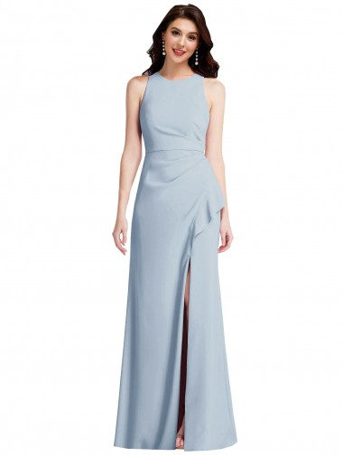 Sleeveless Halter Neck Stretch Crepe Trumpet Formal Dress / Bridesmaid Dress Newcastle