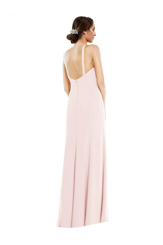 Sleeveless Halter Neck Low Back Stretch Crepe Trumpet Formal Evening Gown / Prom Dress / Bridesmaid Dress Newcastle