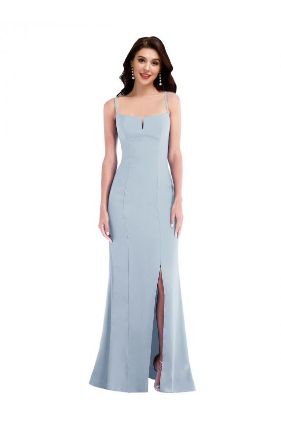 Sleeveless Spaghetti Straps Stretch Crepe Trumpet Formal Evening Gown / Prom Dress / Bridesmaid Dress Newcastle