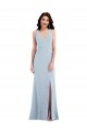 Sleeveless V-Neck Criss Cross Back Stretch Crepe Trumpet Evening Dress / Bridesmaid Dress Newcastle