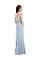 Sleeveless V-Neck Criss Cross Back Stretch Crepe Trumpet Evening Dress / Bridesmaid Dress Newcastle