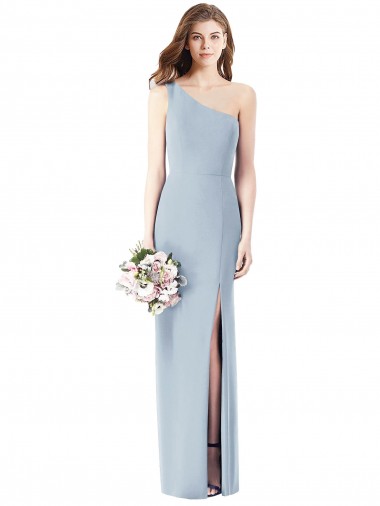 Sleeveless One Shoulder Stretch Crepe Trumpet Semi Formal Evening Dress / Prom Dress / Bridesmaid Dress Newcastle