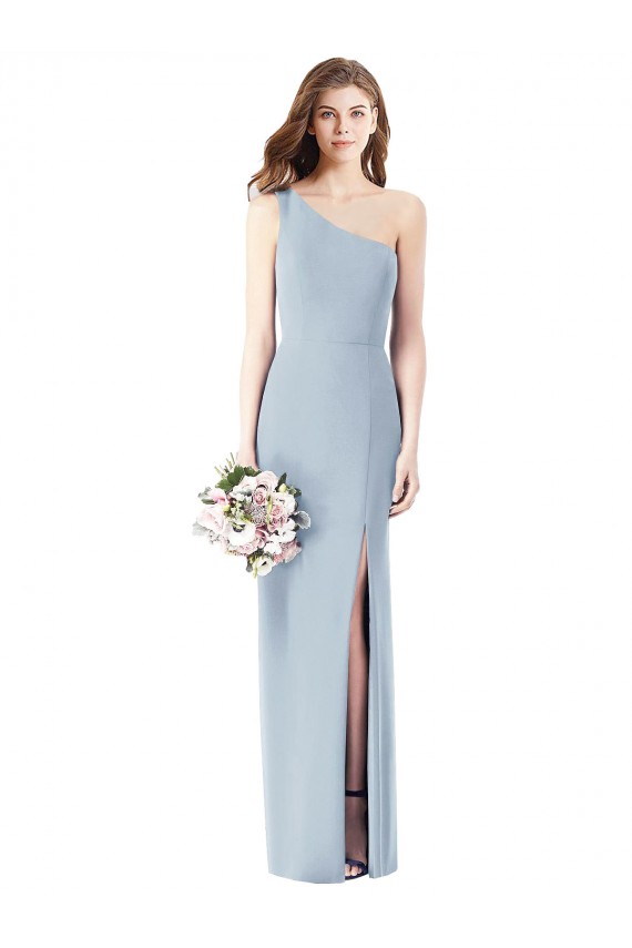 Sleeveless One Shoulder Stretch Crepe Trumpet Semi Formal Evening Dress / Prom Dress / Bridesmaid Dress Newcastle