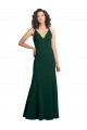 Sleeveless Midnight Green V-Neck V-Back Stretch Crepe A-Line Formal Dress / Bridesmaid Dress Newcastle