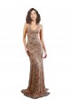Sleeveless Rose Gold V-Neck Backless Stretch Crepe & Sequin Tulle Mermaid Formal Evening Gown / Prom Dress / Bridesmaid Dress Newcastle