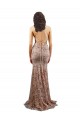 Sleeveless Rose Gold V-Neck Backless Stretch Crepe & Sequin Tulle Mermaid Formal Evening Gown / Prom Dress / Bridesmaid Dress Newcastle