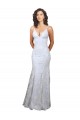 Sleeveless White V-Neck Backless Stretch Crepe & Sequin Tulle Mermaid Formal Evening Gown / Prom Dress / Bridesmaid Dress Newcastle