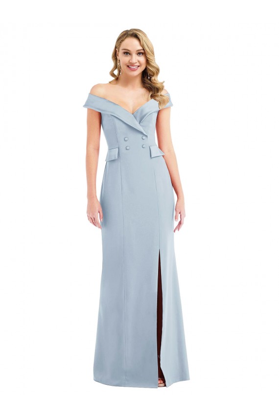 Sleeveless Off the Shoulder Stretch Crepe Trumpet Semi Formal Evening Dress / Prom Dress / Bridesmaid Dress Newcastle