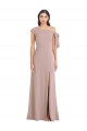 Sleeveless Dusty Pink Off the Shoulder Stretch Crepe A-Line Formal Evening Gown / Prom Dress / Bridesmaid Dress Newcastle
