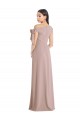 Sleeveless Dusty Pink Off the Shoulder Stretch Crepe A-Line Formal Evening Gown / Prom Dress / Bridesmaid Dress Newcastle