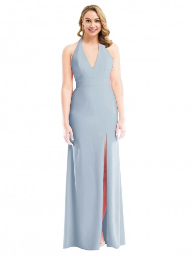 Sleeveless Halter Neck Open Back Stretch Crepe Trumpet Bridesmaid Dress / Evening Dress Newcastle