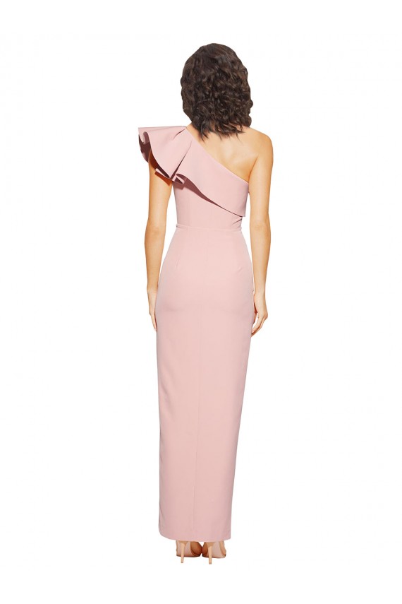 Sleeveless Mauve One Shoulder Stretch Crepe Sheath Formal Evening Gown / Prom Dress / Bridesmaid Dress Newcastle