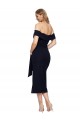 Sleeveless Black Off the Shoulder Low Back Stretch Crepe Sheath Formal Evening Gown / Prom Dress / Bridesmaid Dress Newcastle