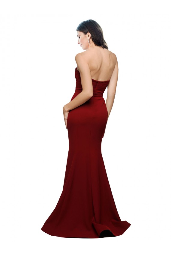Sleeveless Sweetheart Low Back Stretch Crepe Sheath Formal Evening Gown / Prom Dress / Bridesmaid Dress Newcastle
