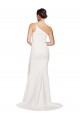 Sleeveless Ivory One Shoulder Stretch Crepe Sheath Prom Dresses Newcastle