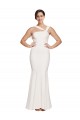 Sleeveless Ivory Square Neck Low Back Stretch Crepe Sheath Formal Evening Gown / Prom Dress / Bridesmaid Dress Newcastle