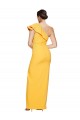 Sleeveless Saffron One Shoulder Stretch Crepe Sheath Formal Evening Gown / Prom Dress / Bridesmaid Dress Newcastle