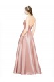 Sleeveless Sweetheart Low Back Stretch Satin A-Line Black Tie Evening Gown / Prom Dress / Bridesmaid Dress Newcastle